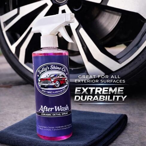 Sully’s After Wash Ceramic Spray Coating – SiO2 Quick Detailer – High Gloss, Water Beading & Hydrophobic Protection – Streak-Free Spray Sealant for Cars, Trucks & RVs – 16 oz in Kuwait