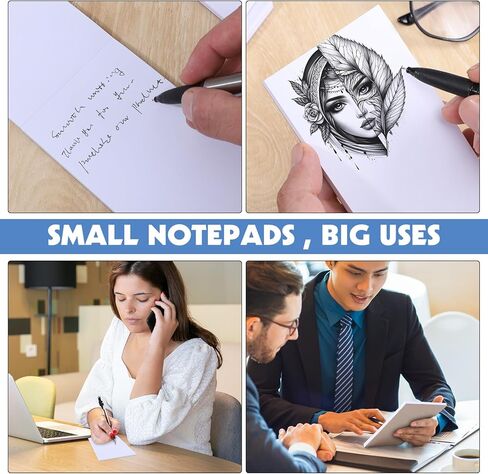 Thboxes 10 Pack Note Pads, 3"x 5" Writing Pads Scratch Pad 50 Sheets per Pad Small Memo Pad Server Notepad Blank Notepads for Nurse Gifts Office School Home To Do Lists Grocery List in Kuwait