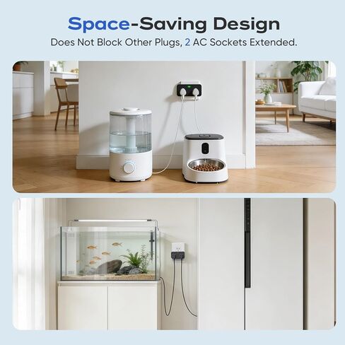 Power Failure Alarm WiFi, Newest Smart Power Outage Alarm with App Remote Cancel Device Alert & Custom Alert Time, 2 Sockets Home Power Loss Alarm for Freezer, GFCI Trips, Sump Pump, Pet Feeder in Kuwait