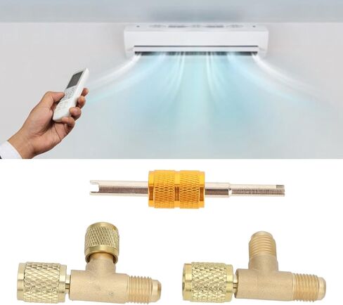 النحاس الأساسية صمام المحملة محول HVAC AC نظام التبريد مقرنة سريعة R22 R12 R134a المبردات مقياس التخلخل مجموعة قياس المنوع تركيب الموصل in Kuwait