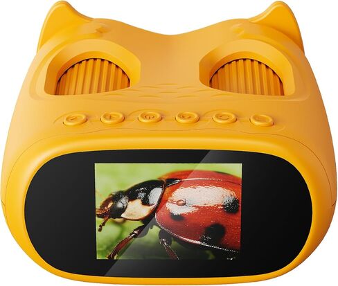 2 in 1 Kids Telescope Microscope, 1000X Digital Microscope, Portable Telescopes for Kids, 4K Discovery Microscope, Handheld Microscope STEM Gift for 3-12 Years Boys Girls（Yellow） in Kuwait