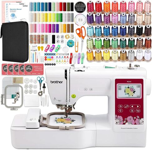 Brother PE545 4" x 4" Embroidery Machine with with 250+ Accessories including 40 Spools of Embroidery Theads in Kuwait