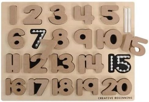 Number 1-20 Chalkboard Puzzle Base with Tracers in Kuwait
