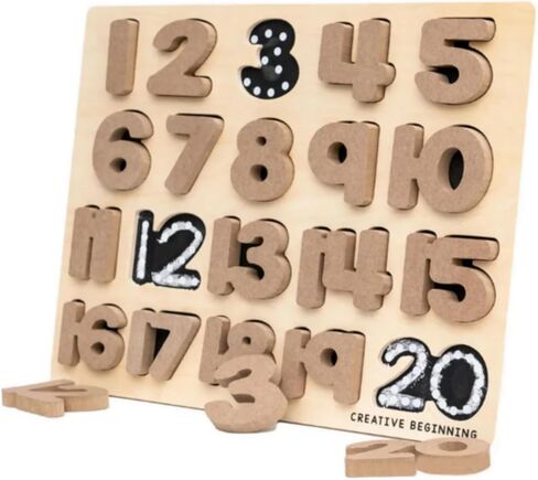 Number 1-20 Chalkboard Puzzle Base with Tracers in Kuwait