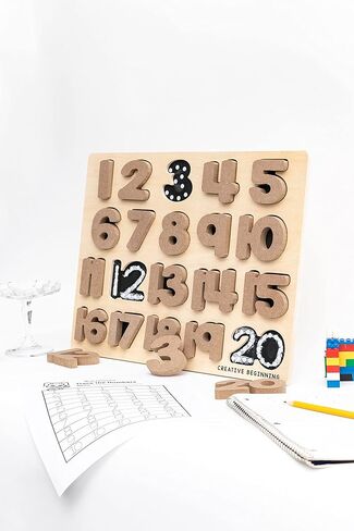 Number 1-20 Chalkboard Puzzle Base with Tracers in Kuwait