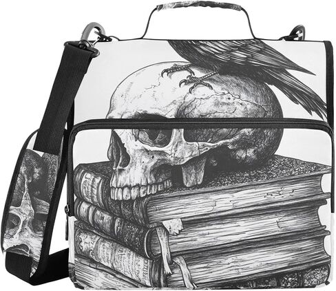 ALAZA Zipper Binder 3 Ring Big Fish Binder Organizer with Zipper and Shoulder Strap Large Capacity Multi-Pocket Trapper Keeper File Folder for Office Supplies in Kuwait