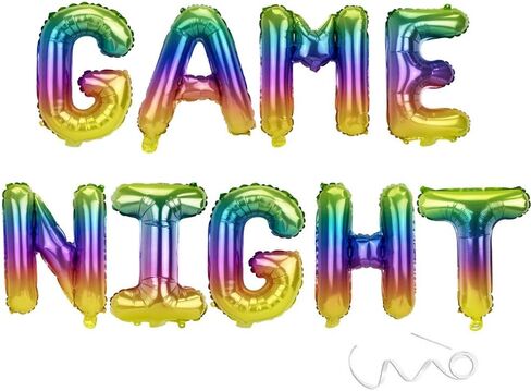 Game Night Balloon Banner,Party Backdrop Photography for Game On Birthday Party Decor Sleepover Slumber Prom Gaming Party Cake Table Decor,Black in Kuwait