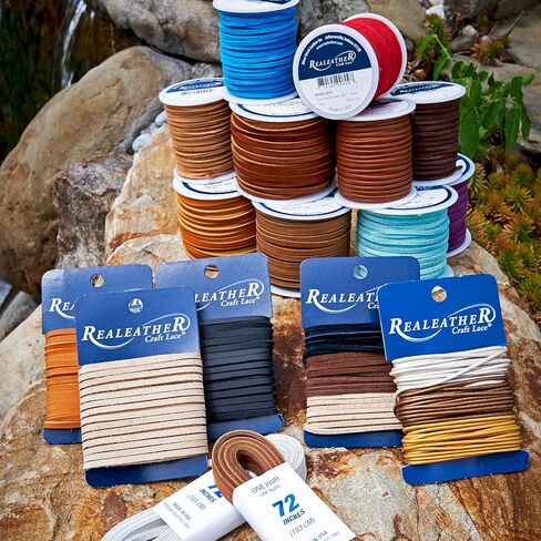 Realeather Suede Lace Spool, 1/8" x 25 yd, Violet in Kuwait