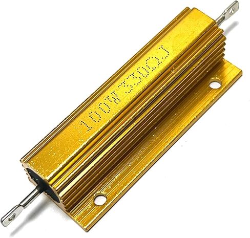RX24 100W Aluminum Power Metal Shell Case Wirewound Resistor 0.1 0.22 0.3 0.4 0.6 0.8 4 5 6 7 8 9 10 25 40 50 R Ohm K 0.01R-300K(RX24 100W4.7K 1pcs) in Kuwait