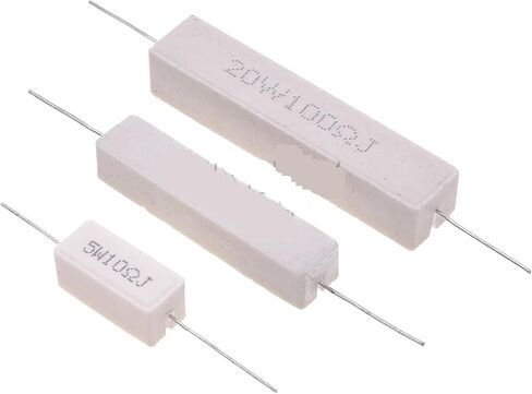 10Pcs/lot Ceramic Cement Resistor 5W 10W 20W 0.1R 0.5 1 2 3 4.7 10 20 50 100 Ohm 6.8k 0.25R 0.5R 3R 10R 51R 100R 680R 1K 5K 10K(510K) in Kuwait