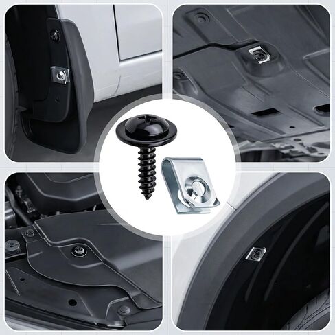 براغي سبلاش شيلد 20 قطعة من براغي بطانة الحاجز، OEM 90114-SE0-000، استبدال 90308-SB2-013، مجموعة 10 قطع من صواميل U لمركبات أكورا، براغي غطاء ممتص الصدمات لملحقات السيارات in Kuwait