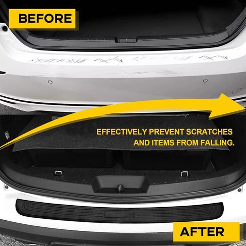 Car Rear Bumper Protector Guard - 35" x 2.8" Anti-Scratch Edge Trim, Rubber Anti-Collision Strip for Trunk Lip, Universal Exterior Automotive Accessory (Black/Sport) in Kuwait