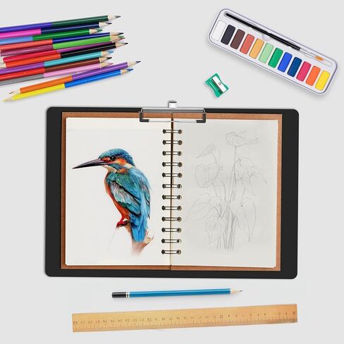 لوحة كتابة كبيرة جدًا مقاس 11 × 17، ولوحات رسم بلاستيكية سوداء، ولوحة مشبك أفقية، وتخطيط أفقي. مناسبة للألوان المائية والرسم والرسم. توريد الفن والصياغة in Kuwait