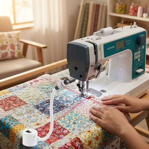 Magnetic Positioning Quilting Light with Crosshair – Hands-Free Adjustable Red Laser Seam Guide for Sewing Machine Straight Stitch. Plug-in for Quilting, Miter Saw & Heat Press(Crosslight-Plug) in Kuwait