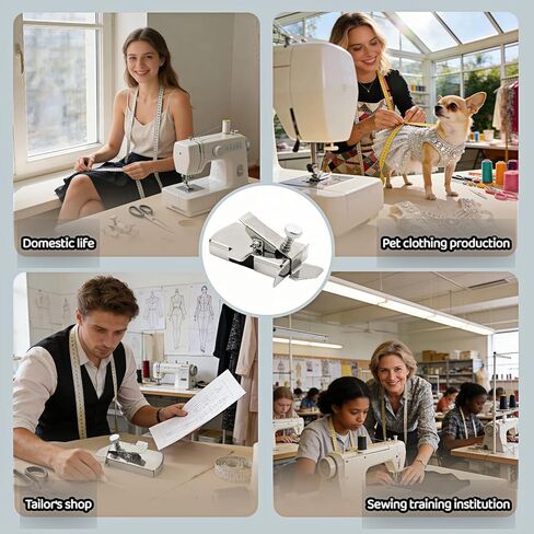 Magnetic Seam Guide for Sewing Machine with Clip, Stainless Steel Hem Guide Rail, Multi-Function Ruler Edge Locator, Universal Sewing Accessory Ruler for Precise Stitching on All Sewing Machines in Kuwait