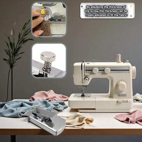 Magnetic Seam Guide for Sewing Machine with Clip, Stainless Steel Hem Guide Rail, Multi-Function Ruler Edge Locator, Universal Sewing Accessory Ruler for Precise Stitching on All Sewing Machines in Kuwait
