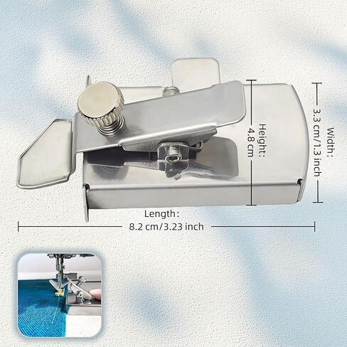 Magnetic Seam Guide for Sewing Machine with Clip, Stainless Steel Hem Guide Rail, Multi-Function Ruler Edge Locator, Universal Sewing Accessory Ruler for Precise Stitching on All Sewing Machines in Kuwait