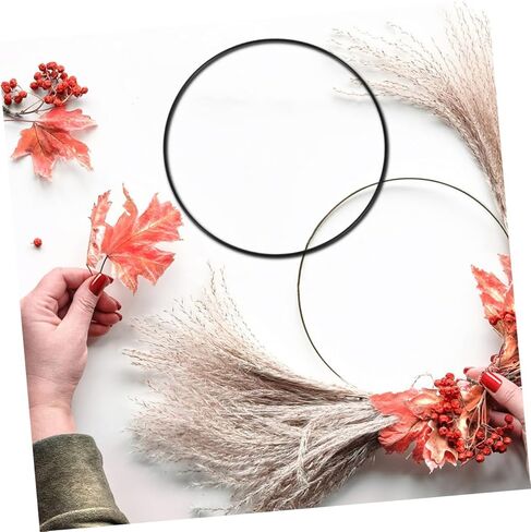 9pcs Floral Wreath Craft Hoops for Dream Catchers and Wedding Decor Includes Hoops for Versatile Floral Arrangements in Kuwait