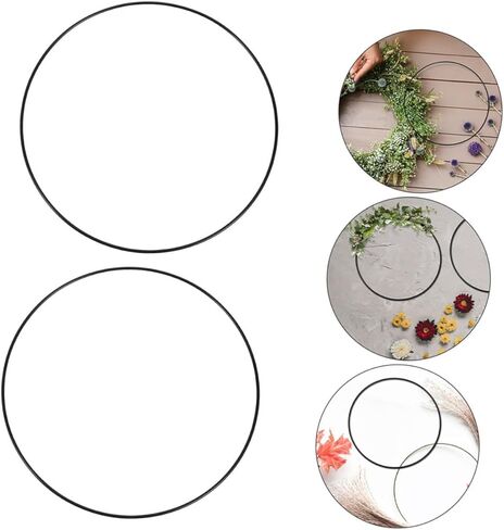 9pcs Floral Wreath Craft Hoops for Dream Catchers and Wedding Decor Includes Hoops for Versatile Floral Arrangements in Kuwait