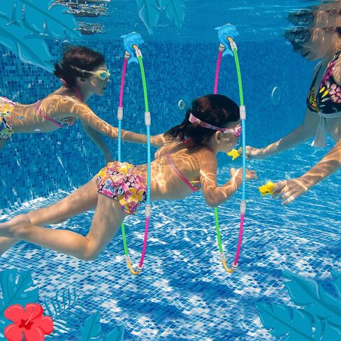 Fun Swimming Pool Toys for Kids - Diving Practice, Swim Thru Rings for Boys/Girls Ages 4-12 in Kuwait