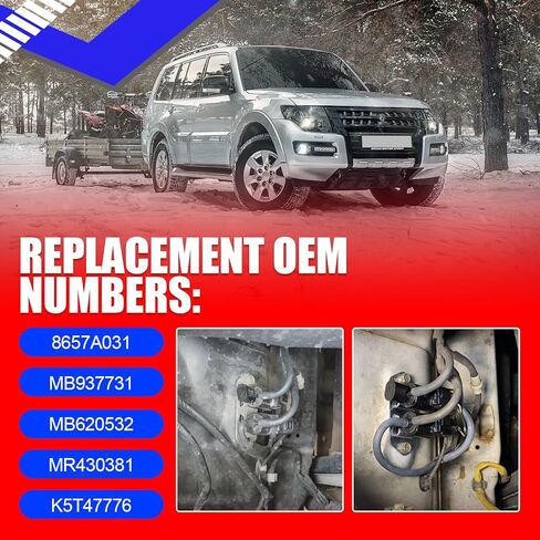 SMMS 8657A031 Clutch Control Vacuum Switch Solenoid Valve for Mitsubishi Pajero L200 L300 V43 V44 V45 K74T V73 V75 V78 Montero Xls Sport 1994-2007, Replacement OE MB937731 MB620532 in Kuwait