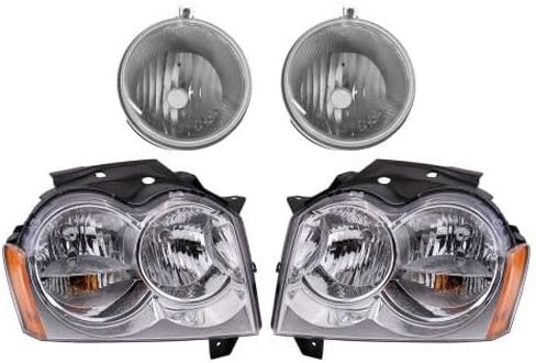 Sawyer Auto OE-equivalent 4 Piece Lighting Kit fits Jeep Grand Cherokee 2005-2007 Complete Front Set in Kuwait