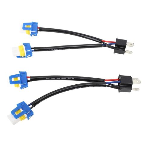 2pcs Headlight Bulb Conversion Wire, H4 to 9005 9006 Harness, HB3 HB4 9005 9006 Upgrade Kit with Plug and Play, Ideal for Better Visibility, Compatible with 9003 9005 in Kuwait