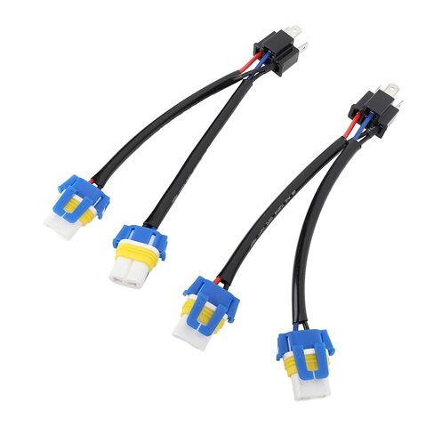 2pcs Headlight Bulb Conversion Wire, H4 to 9005 9006 Harness, HB3 HB4 9005 9006 Upgrade Kit with Plug and Play, Ideal for Better Visibility, Compatible with 9003 9005 in Kuwait