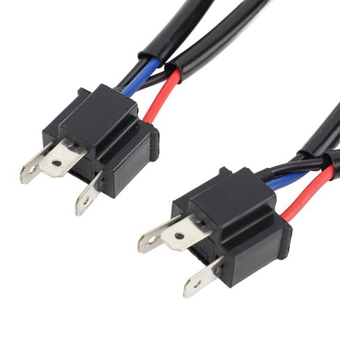 2pcs Headlight Bulb Conversion Wire, H4 to 9005 9006 Harness, HB3 HB4 9005 9006 Upgrade Kit with Plug and Play, Ideal for Better Visibility, Compatible with 9003 9005 in Kuwait
