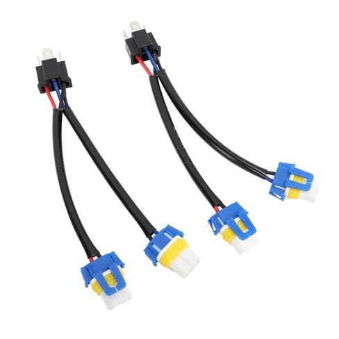 2pcs Headlight Bulb Conversion Wire, H4 to 9005 9006 Harness, HB3 HB4 9005 9006 Upgrade Kit with Plug and Play, Ideal for Better Visibility, Compatible with 9003 9005 in Kuwait