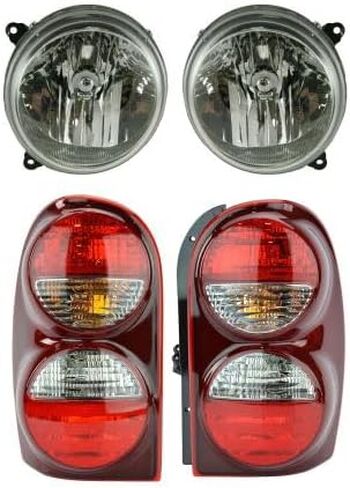 Sawyer Auto Replacement 4 Piece Lighting Kit fits Jeep Liberty 2006-2007 (Without Automatic Leveling Headlights) in Kuwait