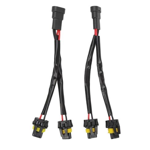 2 Way Splitter Wire Harness Compatible with Pickup LED Headlights 9005 9006 Male to Female Adapter in Kuwait