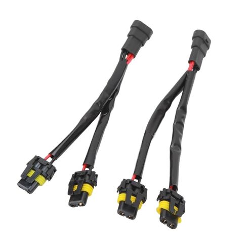 2 Way Splitter Wire Harness Compatible with Pickup LED Headlights 9005 9006 Male to Female Adapter in Kuwait