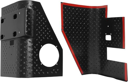 ALMULOO درع الجسم الخلفي متوافق مع 1997-2006 Jeep Wrangler TJ طقم حماية الزاوية لوحة ماسية ربع لوحة يسار + الجانب الأيمن من البلاستيك (ABS) أسود محكم in Kuwait
