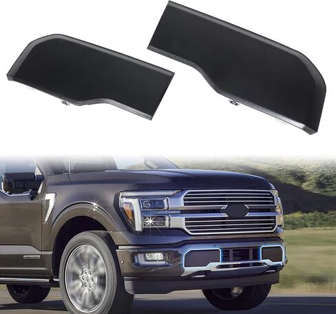 Front Bumper Guards Pads for 2024-2025 Ford F-150,Front Bumper Inserts Protective End Caps Cover,Lower Grill Corner Plastic Cover Body Armor Anti-Scratch Edge Trim.(Not fit Lightning/Raptor Trim) in Kuwait