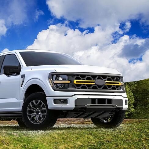 Front Bumper Guards Pads for 2024-2025 Ford F-150,Front Bumper Inserts Protective End Caps Cover,Lower Grill Corner Plastic Cover Body Armor Anti-Scratch Edge Trim.(Not fit Lightning/Raptor Trim) in Kuwait