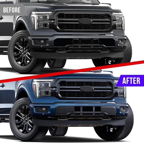 Front Bumper Guards Pads for 2024-2025 Ford F-150,Front Bumper Inserts Protective End Caps Cover,Lower Grill Corner Plastic Cover Body Armor Anti-Scratch Edge Trim.(Not fit Lightning/Raptor Trim) in Kuwait