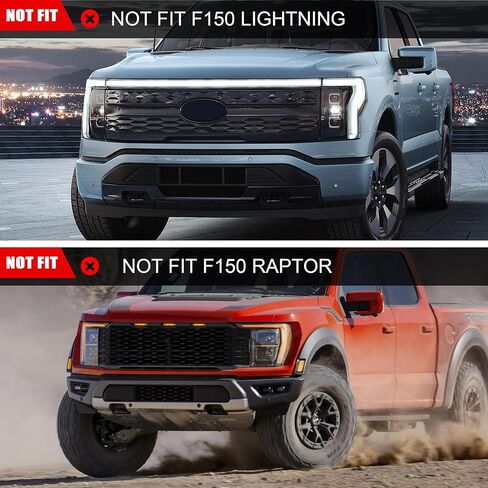 Front Bumper Guards Pads for 2024-2025 Ford F-150,Front Bumper Inserts Protective End Caps Cover,Lower Grill Corner Plastic Cover Body Armor Anti-Scratch Edge Trim.(Not fit Lightning/Raptor Trim) in Kuwait