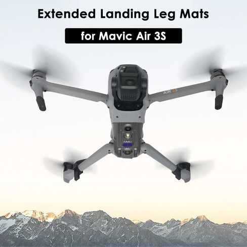 CAPART Landing Legs and Mats for DJI Air 3S, Lightweight Landing Gear Quick Release 25mm Extended Feet Spare Parts Accessories in Kuwait