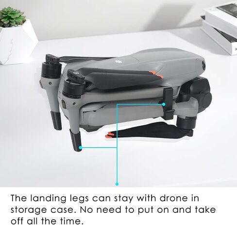 CAPART Landing Legs and Mats for DJI Air 3S, Lightweight Landing Gear Quick Release 25mm Extended Feet Spare Parts Accessories in Kuwait