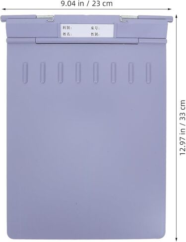 PRETYZOOM Plastic Clipboard Folder, Grey Reinforced Thickened Hospital Paperwork Holder, Legal Size Multi-Purpose Nursing Station Chart Organizer for Doctor Office in Kuwait