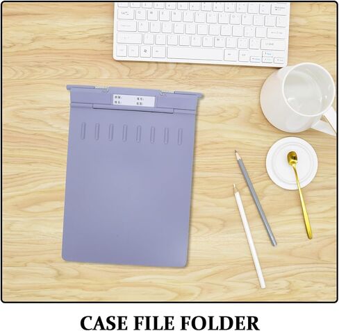 PRETYZOOM Plastic Clipboard Folder, Grey Reinforced Thickened Hospital Paperwork Holder, Legal Size Multi-Purpose Nursing Station Chart Organizer for Doctor Office in Kuwait
