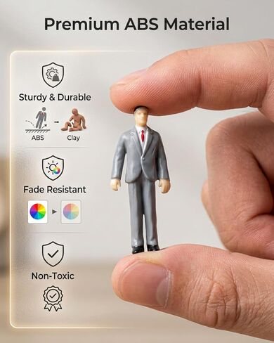 100 Pcs 1: 75 Scale Mini People Figurines Model for Architectural Project Miniature Scenes in Saudi Arabia