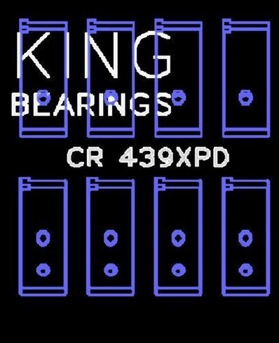 King Engine Bearings - Honda B-Series Dowel (Size STD) Performance Rod Bearing Set (CR439XPD) in Kuwait