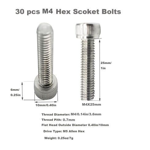 30 قطع M8x25mm 304 الفولاذ المقاوم للصدأ متري عرافة المقبس الترباس غطاء رئيس مسامير المعظم، كامل الخيوط in Kuwait