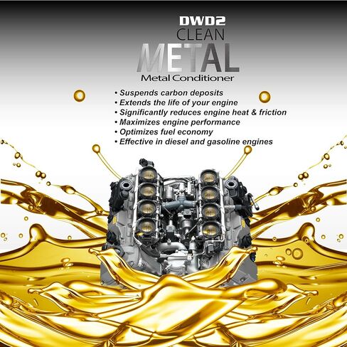 بلسم DWD2 Clean Metal™ - مادة مضافة لزيت المحرك، ومخفض الاحتكاك 7 أونصة. | مادة مضافة لزيت المحرك | تكنولوجيا النانو | خفض الحرارة والاحتكاك | تعزيز أداء المحرك | زيادة الاقتصاد في استهلاك الوقود in Kuwait