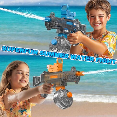 2 Pack Electric Water Guns for Adults Kids,Automatic Squirt Water Gun Up To 33 FT Long Range,High Capacity Water Gun,Ultimate Battle Powerful Water Blaster Summer Outdoor Beach Swimming Pool Water Toy in Kuwait