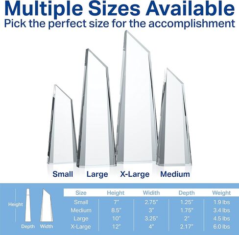 جائزة جائزة Crystal Peak Top Sales - لوحة تقدير خاصة بالشركة مع نقش مخصص للتميز في المبيعات، أو الأداء ربع السنوي، أو مندوب مبيعات العام (L - 10") in Kuwait