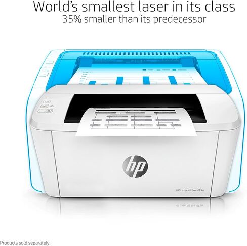 طابعة HP LaserJet Pro M15w اللاسلكية أحادية اللون، تعمل مع Alexa (W2G51A) in Kuwait