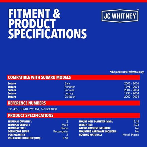 JC Whitney JFBAJCWVCS00020 Vapor Canister Purge Solenoid - متوافق مع Subaru Outback 2000-2004، Legacy1996-2004، Impreza 2004، Baja 2003-2006، Forester 1998-2004 - 2.5 لتر in Kuwait
